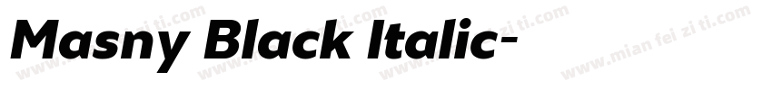 Masny Black Italic字体转换